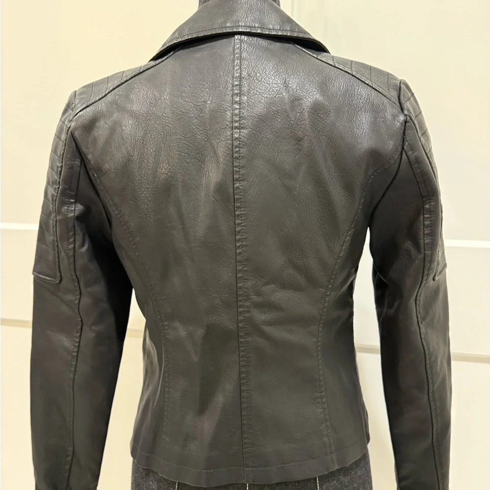 Noisy may Black Leather Moto Jacket - Picture 3 of 4